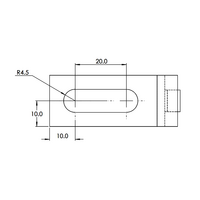 41-440-0 MODULAR SOLUTIONS CONVEYOR PART<BR>GUARD UNIT FIXING ANGLE 19 AR WITH OUT HARDWARE